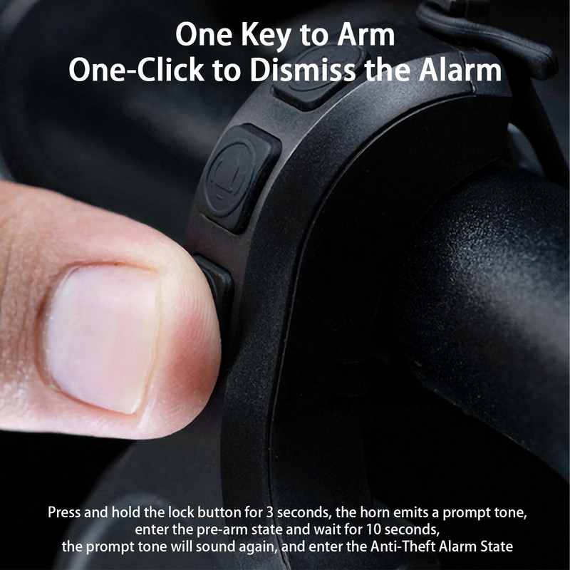 Claxon electric universal pentru motociclete Difuzoare claxon impermeabile Sonerie electronica pentru biciclete Incarcare USB Claxon electric Alarma antifurt