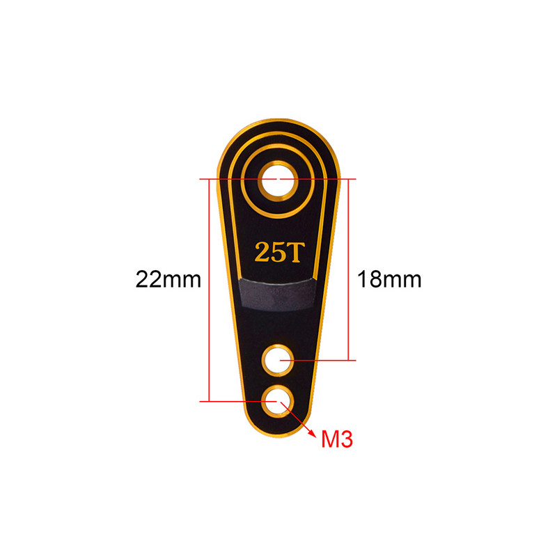Claxon de direcție cu braț servo din metal 25T pentru Traxxas TRX4 Axial SCX10 Tamiya 1/10 RC Camion cu șenile Futaba Savox Emax HSP Servomotoare