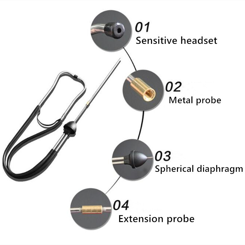 Stetoscop auto Mecanica auto Cilindru motor Stetoscop Instrument auditiv Tester auto pentru motor Instrument de diagnosticare Universal Car Styling
