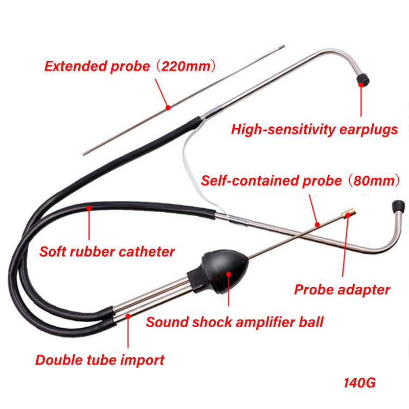 Instrumente de diagnosticare a mașinii Stetoscop pentru bloc motor auto Analizor profesional Tester Mecanica motorului Instrumente auto Detectare auto