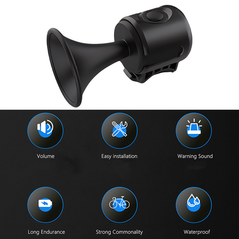 Elektrijalgratta sarv mägi maanteeratta kell veekindel alarmi sarv jalgratta juhtraud kõlar uksekell kaasaskantav jalgratta sarv