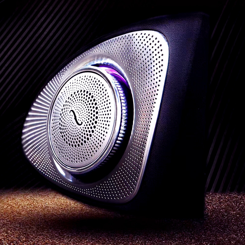 64 spalvų automobilio 3d besisukantis šviesos aukštų dažnių garsiakalbis, skirtas Mercedes Benz W213 E klasės aukštų dažnių garsiakalbis LED garsiakalbis Trimito garso signalas