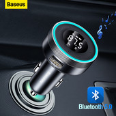 Transmițător FM Baseus Modulator Auto Wireless Bluetooth 5.0 Încărcător rapid USB Auto Aux Radio Mp3 Player Muzică Set auto Hands Free