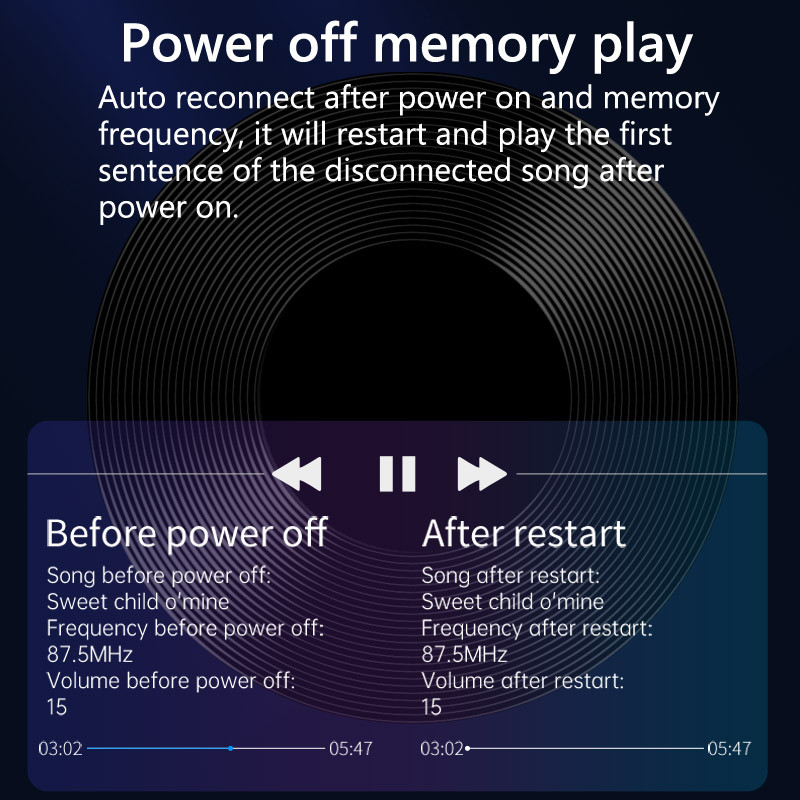 JaJaBor Transmițător FM Receptor audio Player MP3 pentru mașină 3.1A USB dual Încărcare rapidă compatibil Bluetooth 5.0 Kit Mâini libere pentru mașină
