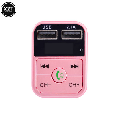 Handsfree Car Kit Безжичен Bluetooth-съвместим 5.0 FM трансмитер LCD MP3 плейър Автомобилни аксесоари Двойно USB зарядно устройство FM модулатор