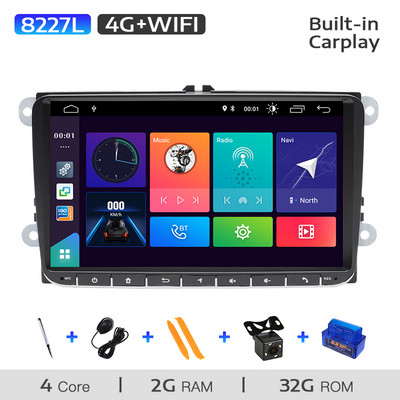 AutoRadio 2 Din Android 11 jaoks VW Passat B6 B7 CC T5 Amarok Volksagen Skoda Octavia2 superb 2 Tiguan Seat Leon Golf 56Multimedia