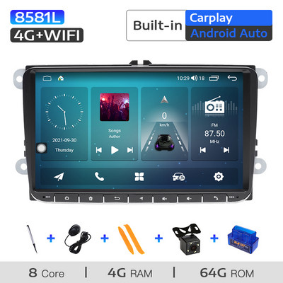 AutoRadio 2 Din Android 11 jaoks VW Passat B6 B7 CC T5 Amarok Volksagen Skoda Octavia2 superb 2 Tiguan Seat Leon Golf 56Multimedia