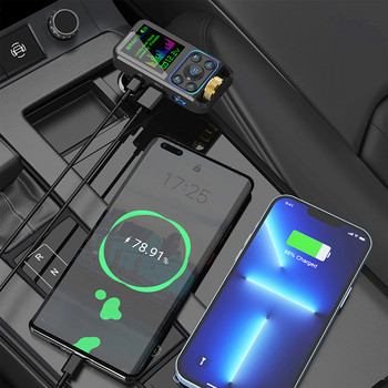 Q15 Bluetooth Car FM Transmitter True 3.1A Dual USB PD Charging Ασύρματο αυτοκίνητο Bluetooth Hands-free MP3 player Φορτιστής αυτοκινήτου