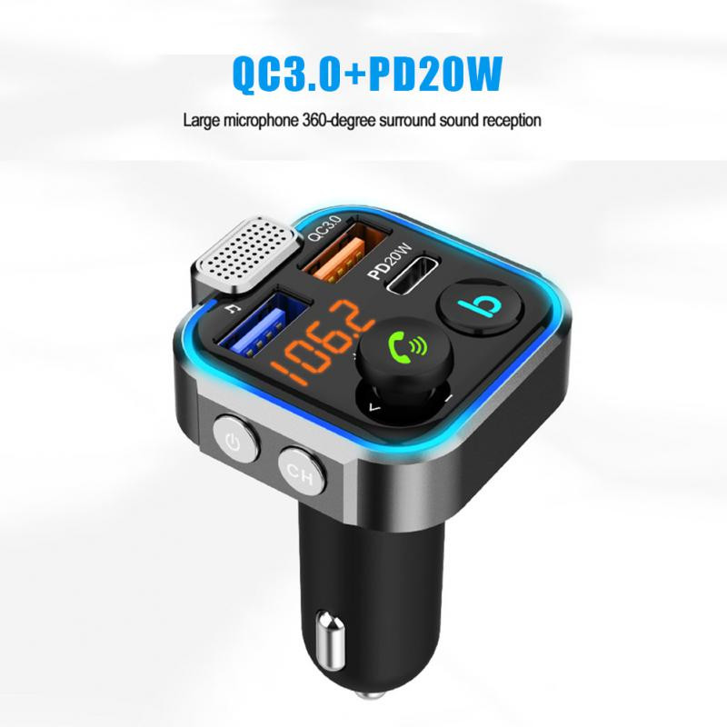 Autós Bluetooth MP3 kihangosító autós töltő Bluetooth FM adó B2 lejátszó USB csatlakozó töltő Nagy teljesítményű autós töltő FM adó