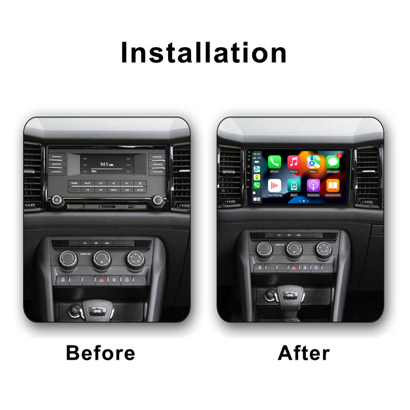 10,1 collas Android 12 operētājsistēmai Skoda Kodiaq 2016-2021 Karoq NU7 2017-2021 Automašīnas radio AHD video atskaņotājs 4G BT No 2din Multimedia RDS