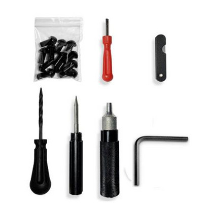 Set de instrumente pentru repararea anvelopelor motocicletei autoturismelor Kit de reparare a roților anvelopei duză pentru sondă cu dop ciuperci