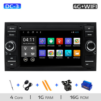 2-din Android 11 autoraadio Ford Focus 2 jaoks Ford Fiesta Mondeo 4 C-Max S-Max FusionTransit Kuga Multimeedia helipeaseade stereo