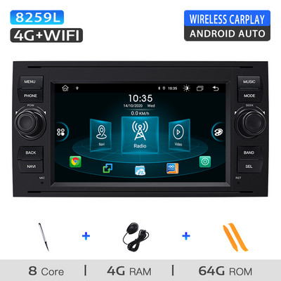 2-din Android 11 autoraadio Ford Focus 2 jaoks Ford Fiesta Mondeo 4 C-Max S-Max FusionTransit Kuga Multimeedia helipeaseade stereo