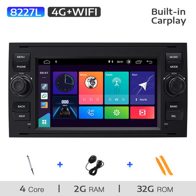2-din Android 11 autoraadio Ford Focus 2 jaoks Ford Fiesta Mondeo 4 C-Max S-Max FusionTransit Kuga Multimeedia helipeaseade stereo