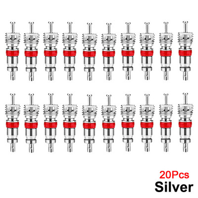 10/20/30 buc Miez de supapă de anvelopă Schrader Miez de tije de supapă american/SUA pentru majoritatea înlocuitorilor de autoturisme, RV, ATV și aer condiționat