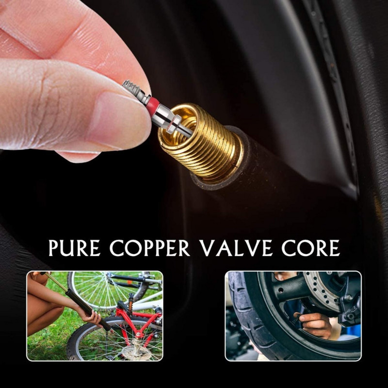 10/20/30 buc Miez de supapă de anvelopă Schrader Miez de tije de supapă american/SUA pentru majoritatea înlocuitorilor de autoturisme, RV, ATV și aer condiționat