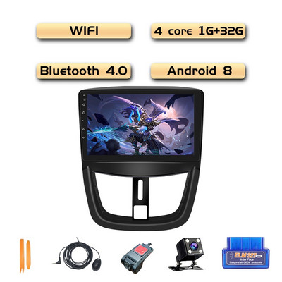 4G Android 12 Carplay autoraadio Peugeot 207 207CC 2006-2015 auto multimeediumipleier GPS-i navigeerimispeaüksuse stereovideo jaoks