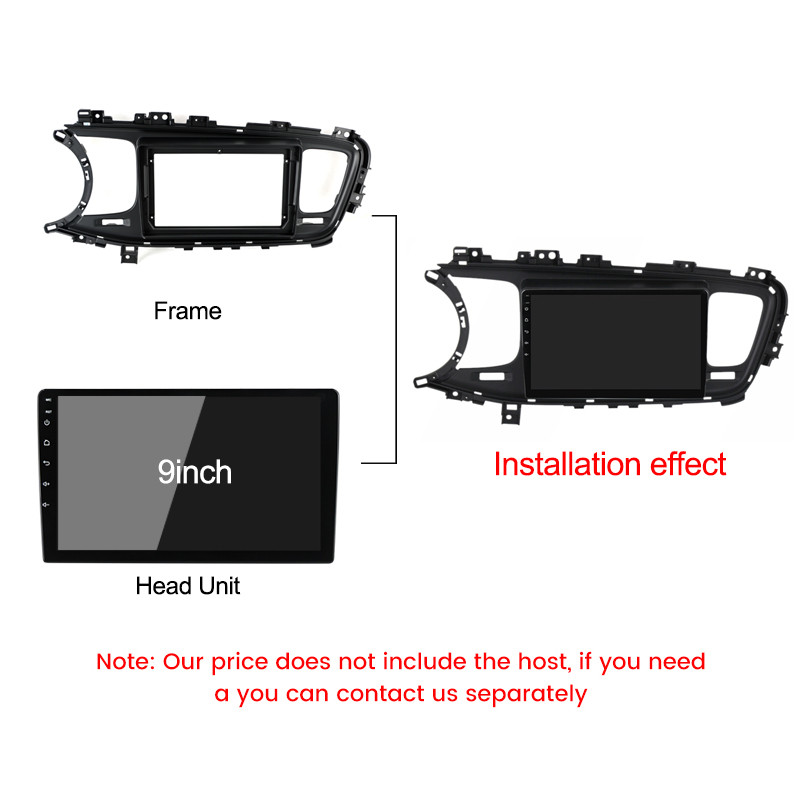 TomoStrong Рамка на таблото за автомобилно радио за KIA Optima K5 2013 2014 2015 Рамка на автомобилния видео панел Захранващ кабел