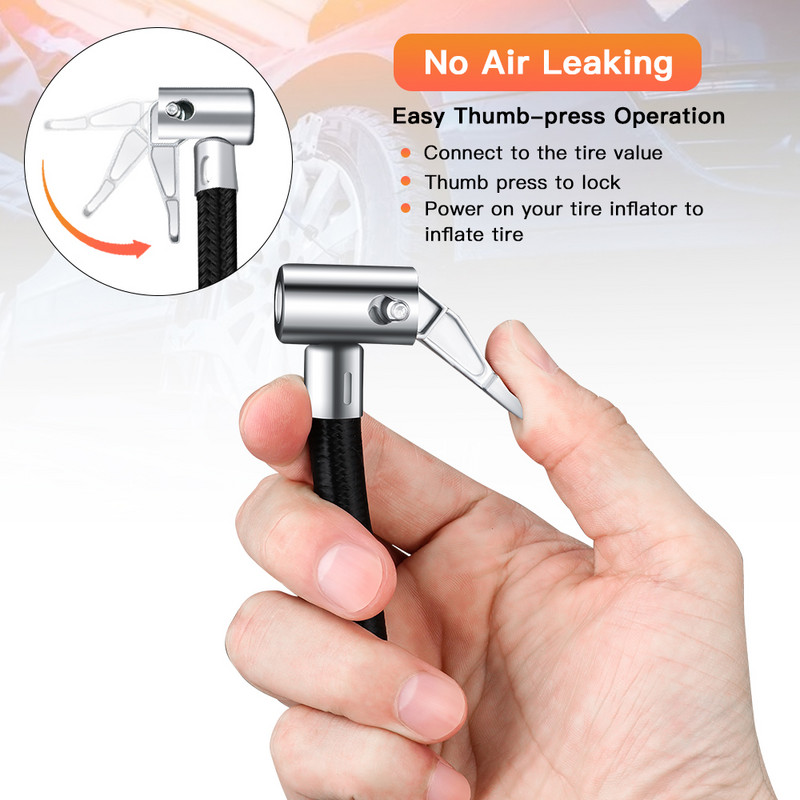 Automobilio padangų pripūtimo žarna oro griebtuvas ištuštintas padanga rankinis oro siurblys prailginimo vamzdis žarna vamzdis oro siurblio adapteris padangų taisymo įrankiai