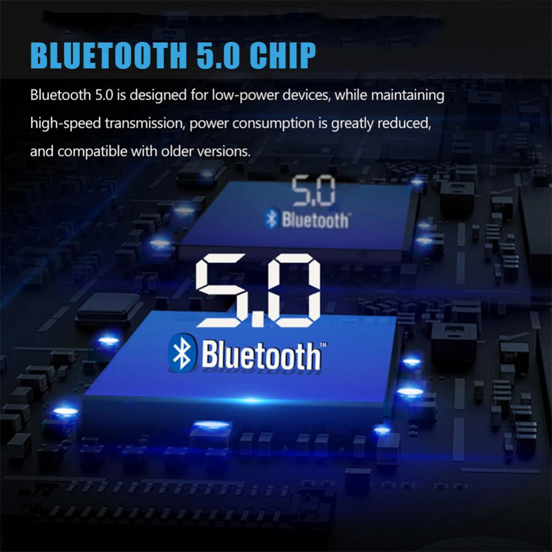 Autós Bluetooth 5.0 FM adó PD Type-C Dual USB 3.1A gyorstöltő Színes környezeti fény kihangosító MP3 modulátor lejátszó