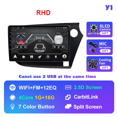 JUSTNAVI IPS Radio Auto pentru Honda Insight LHD RHD 2009-2014 Android 10 Auto Carplay GPS Stereo DSP Video 4G Player Multimedia DVD