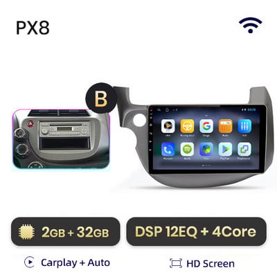 AWESAFE PX9s pentru HONDA FIT JAZZ 2007 - 2013 Android Auto Radio Playere video auto CarPlay Android Auto GPS No 2 din 2din DVD