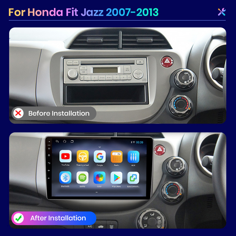 AWESAFE PX9s pentru HONDA FIT JAZZ 2007 - 2013 Android Auto Radio Playere video auto CarPlay Android Auto GPS No 2 din 2din DVD