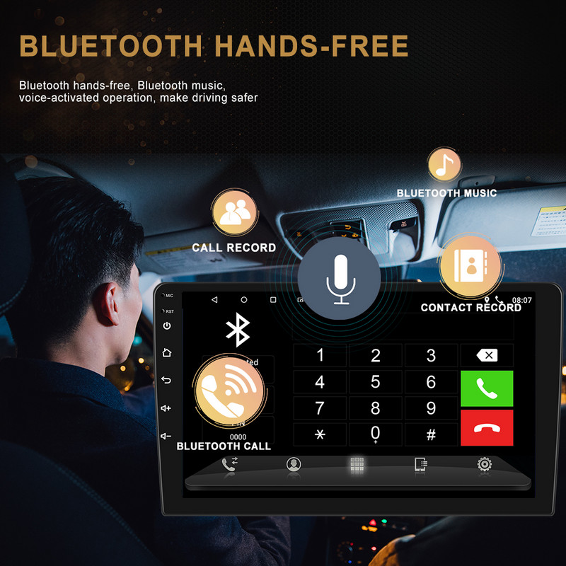 X-REAKO Universal 1 Din 9" inch Android 11 Radio auto Player Multimedia Bluetooth Navigație GPS WIFI USB FM Suport Carplay