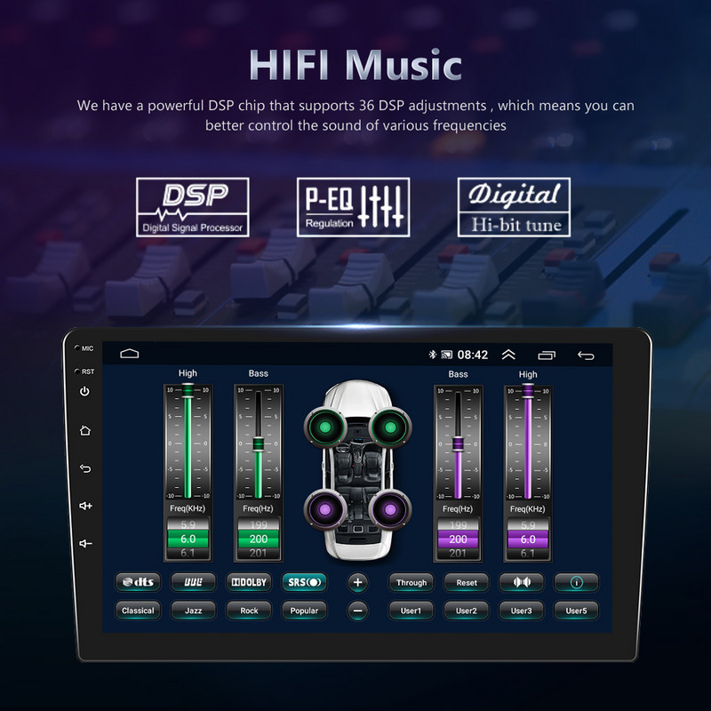 Radio auto Podofo 2 Din Android Autoradio AI Voice Carplay pentru BMW Seria 1 2008-2012 WIFI GPS 4G Player Video Multimedia DSP