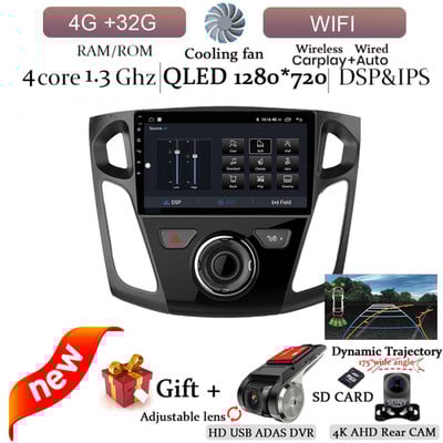 Android 12 pentru Ford Focus 3 2011 -2019 Radio auto Multimedia Player Video Navigatie GPS NO 2 Din DVD Octa-Core DSP 4G 128GB