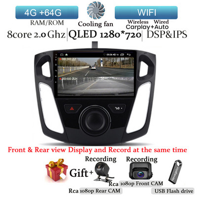 Android 12 pentru Ford Focus 3 2011 -2019 Radio auto Multimedia Player Video Navigatie GPS NO 2 Din DVD Octa-Core DSP 4G 128GB