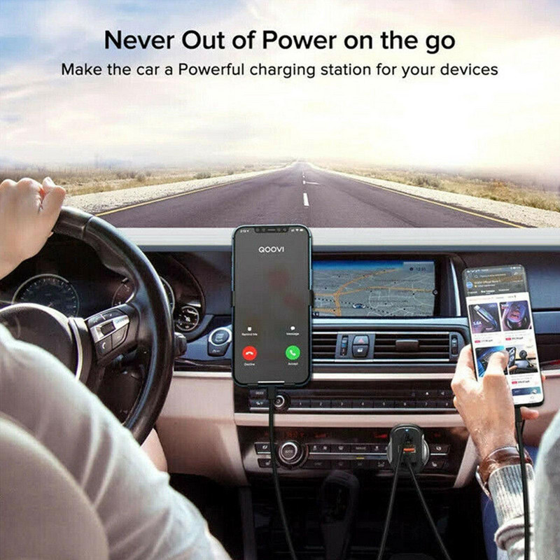 Încărcător auto USB PD 30W 3 porturi USB tip C Încărcare rapidă pentru iPhone 12 Xiaomi Huawei Samsung Adaptor încărcător telefon în mașină