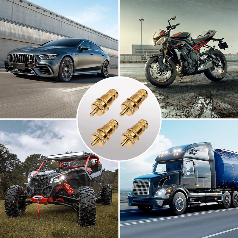 4 buc. Set de deflatoare universale din alamă pentru anvelope, 6-30 psi, supape de reducere a presiunii din anvelope, set de supape de aerisire