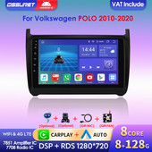 „Octa Core Carplay“ daugialypės terpės vaizdo grotuvas, skirtas „Volkswagen Polo 5 2008-2020 Android 12“, automobilio radijas GPS RDS navigacija 4G LTE BT DSP