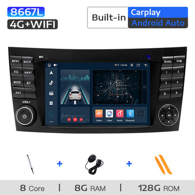 AutoRadio 2 din Android 11 pentru Mercedes Benz Clasa E W211 E200 E220 E300 E350 E240 E280CLSCLASS W219 Unitate principală stereo multimedia