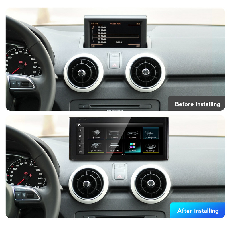 Radio player cu 8 nuclee Android12 pentru mașină Multimedia Navigație GPS pentru Audi A1 2010-2018 RMC sistem carplay1920*720 Qualcomm 662 DSP