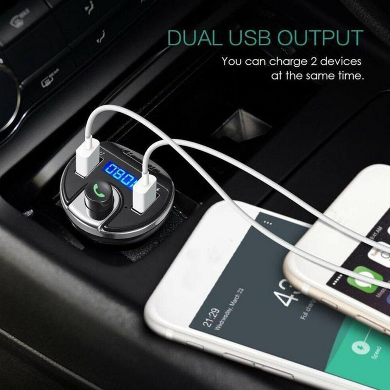 Automobilinis FM siųstuvas su Bluetooth suderinamas FM radijo adapteris MP3 grotuvas 3.1A USB įkroviklis Dvigubas USB greitas įkroviklis Automobiliniai priedai