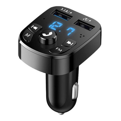 12V-24V auto Bluetooth FM-saatja 5V USB-väljund Automaatne autolaadija Kahe USB-autokomplekt Audio MP3-mängija Autoraadio autosaatja