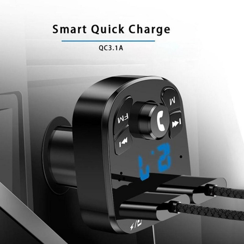 12V-24V automobilio Bluetooth FM siųstuvas 5V USB išvestis automobilinis įkroviklis Dvigubas USB automobilinis rinkinys Audio MP3 grotuvas Autoradio automobilinis siųstuvas