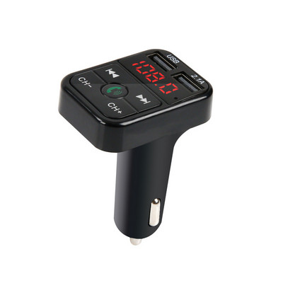 Bluetooth 5.0 FM adó vezeték nélküli kihangosító MP3 audio zenelejátszó autós Dual USB 2.1A gyorstöltő rádiómodulátor