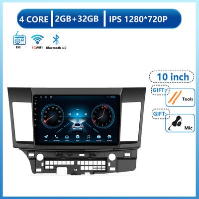 Radio auto pentru Mitsubishi Lancer 10 CY 2007 - 2017 Android 13 Player video multimedia WIFI 4G Navigație GPS Carplay DSP Auto BT