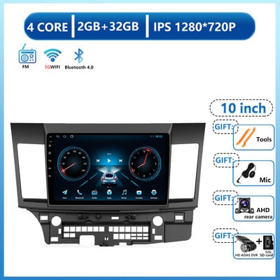 Radio auto pentru Mitsubishi Lancer 10 CY 2007 - 2017 Android 13 Player video multimedia WIFI 4G Navigație GPS Carplay DSP Auto BT
