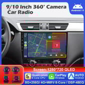 Radio auto 2 din 9 10″ Android Qualcomm Multimedia Player Auto CarPlay pentru Toyota Volkswagen Hyundai Kia Nissan Honda Lada Ford