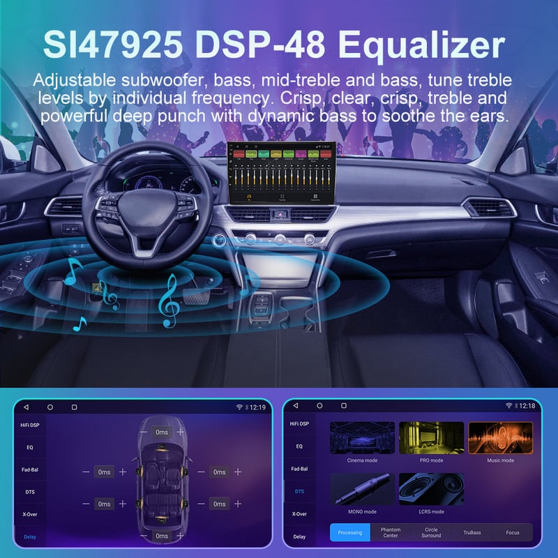 Radio auto 2 din 9 10″ Android Qualcomm Multimedia Player Auto CarPlay pentru Toyota Volkswagen Hyundai Kia Nissan Honda Lada Ford