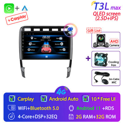 Develuck pentru Porsche Cayenne 2002-2010 Android 11 Radio auto Multimedia Player video Navigație GPS Carplay stereo DVD difuzoare