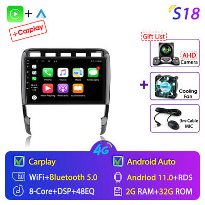 Develuck pentru Porsche Cayenne 2002-2010 Android 11 Radio auto Multimedia Player video Navigație GPS Carplay stereo DVD difuzoare