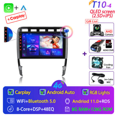 Develuck pentru Porsche Cayenne 2002-2010 Android 11 Radio auto Multimedia Player video Navigație GPS Carplay stereo DVD difuzoare