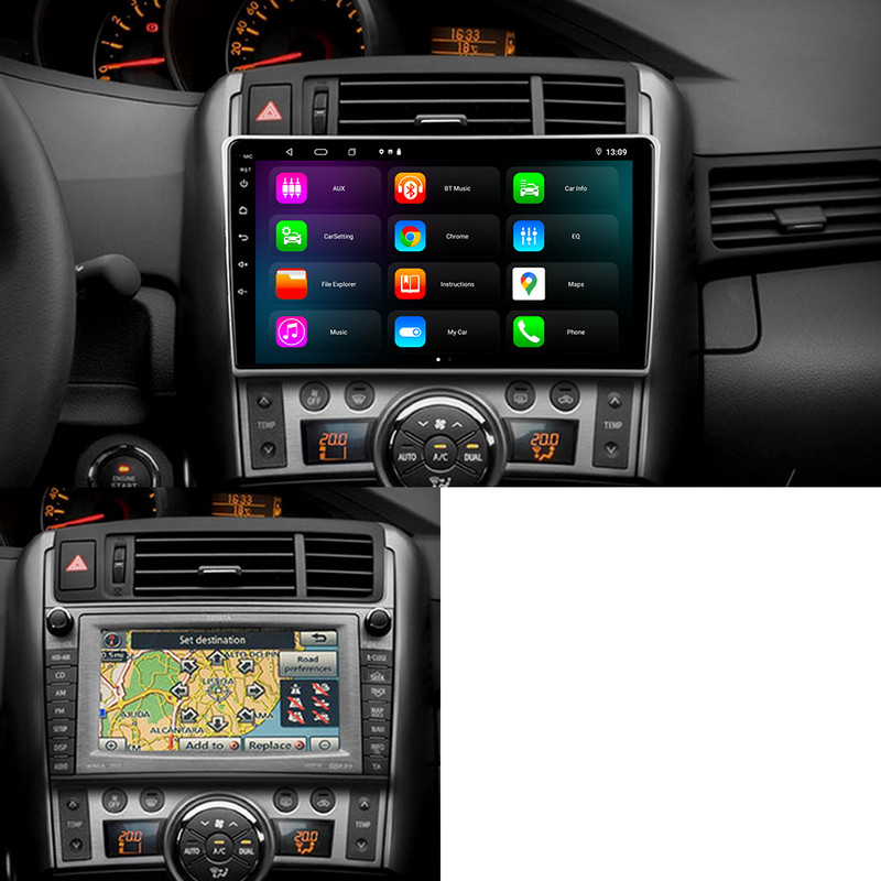 JIULUNET 8 jezgreni auto radio Android 12 za Toyotu Verso R20 2009 - 2018 Multimedijski player Navigacija Carplay AUTO