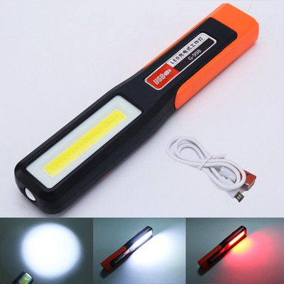 R3MD COB Работна инспекционна лампа USB зареждане LED фенер Въртяща се кука Магнитно фенерче за къмпинг Ремонт на автомобили Поддръжка