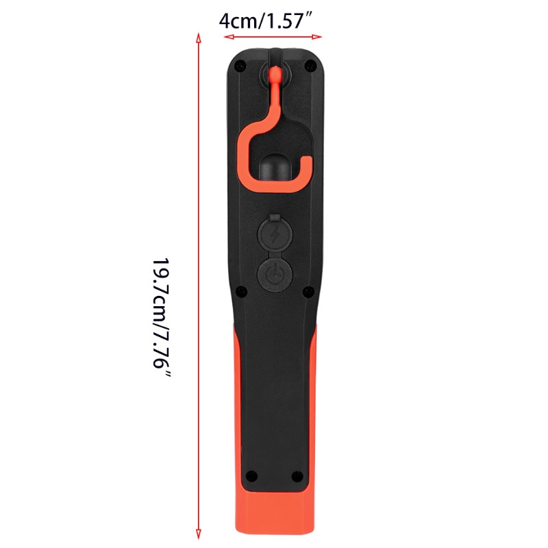 R3MD COB tööülevaatusvalgusti USB-laadimise LED-taskulamp pöörleva konksuga magnetiline taskulamp matkaautode remondiks hoolduseks